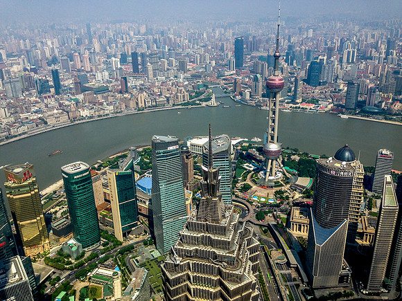 Lujiazui, Pudong (From 100th floor of the Shanghai World Financial Center)