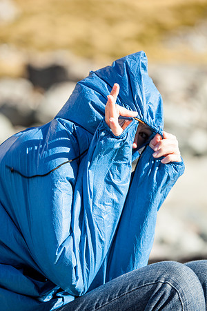 Brenda is cold in the wind