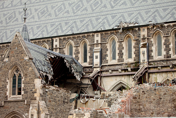 Christchurch Cathedral (after 6.3 magnitude earthquake Feb 2011), Christchurch