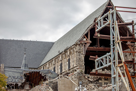 Christchurch Cathedral (after 6.3 magnitude earthquake Feb 2011), Christchurch