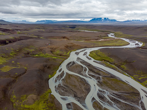 Glacial River Outflow from Above