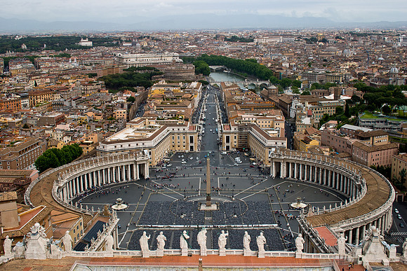 View of Rome from the Dome of St. Peter's Basilica