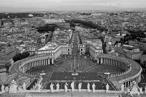View of Rome from the Dome of St. Peter's Basilica